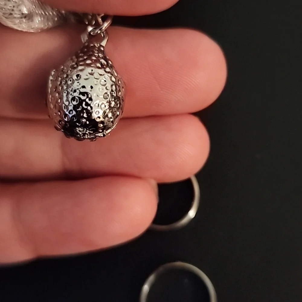 Elegant Silver Keychain And Accessory